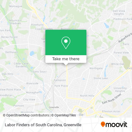 Labor Finders of South Carolina map