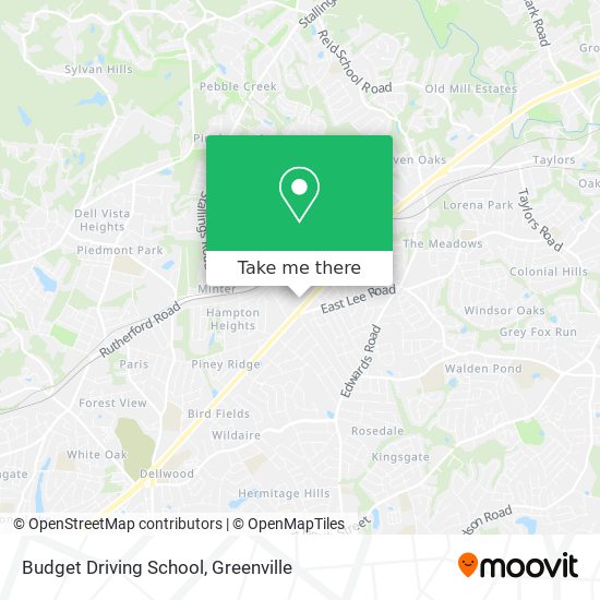 Mapa de Budget Driving School