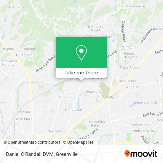 Daniel C Randall DVM map