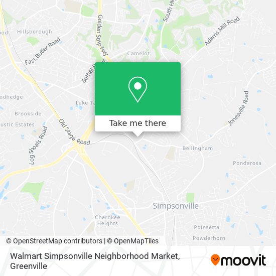 Walmart Simpsonville Neighborhood Market map