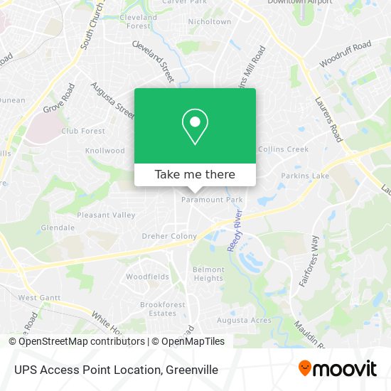 UPS Access Point Location map