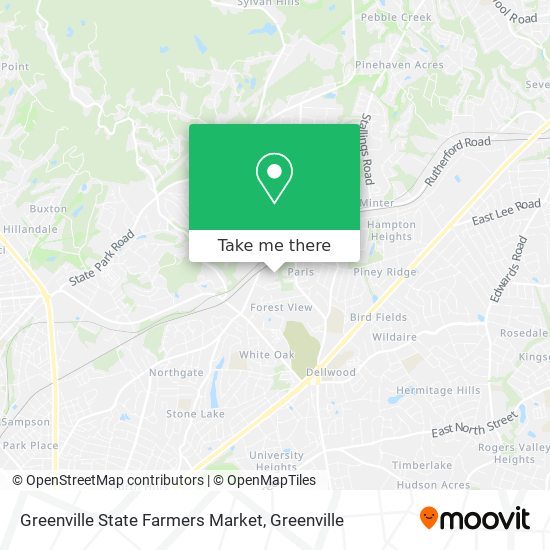 Mapa de Greenville State Farmers Market