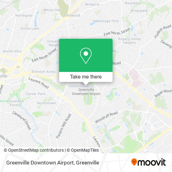 Mapa de Greenville Downtown Airport