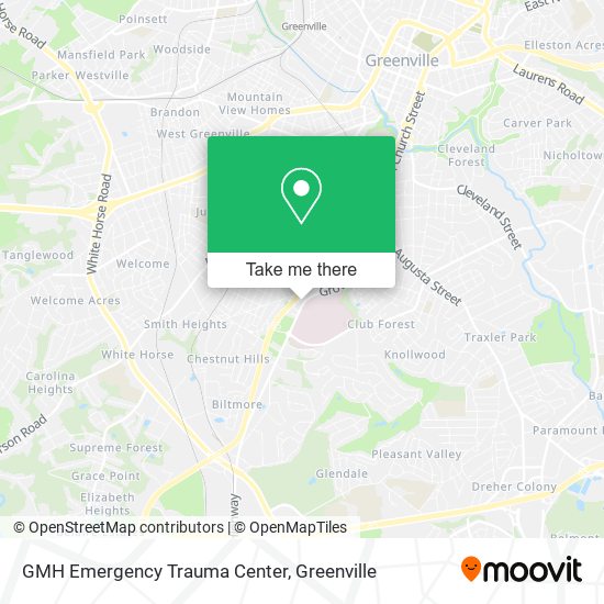 Mapa de GMH Emergency Trauma Center