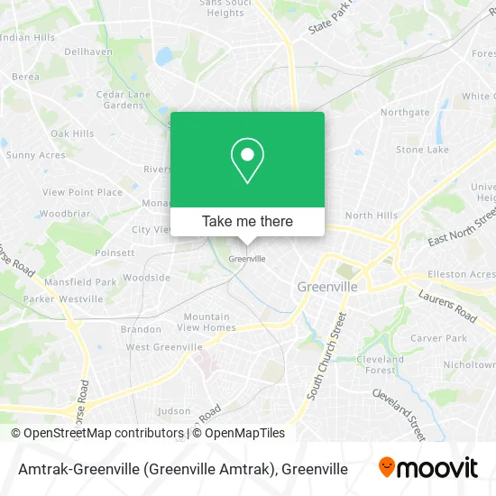 Amtrak-Greenville map