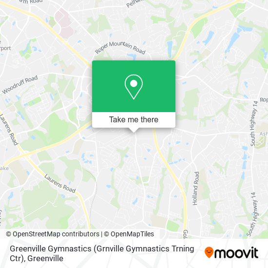 Mapa de Greenville Gymnastics (Grnville Gymnastics Trning Ctr)