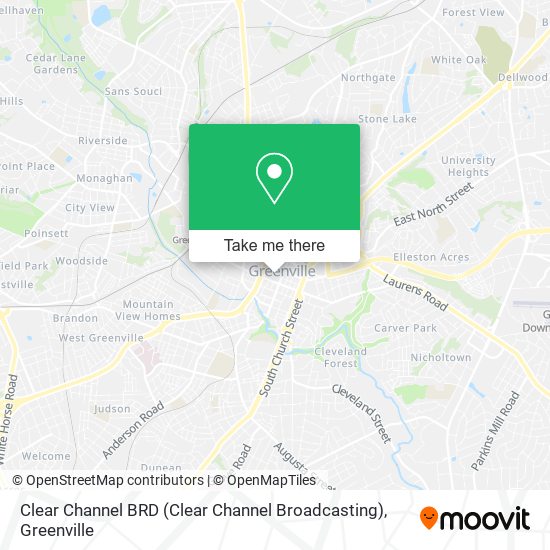 Clear Channel BRD (Clear Channel Broadcasting) map