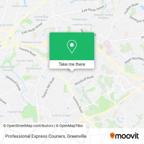 Professional Express Couriers map