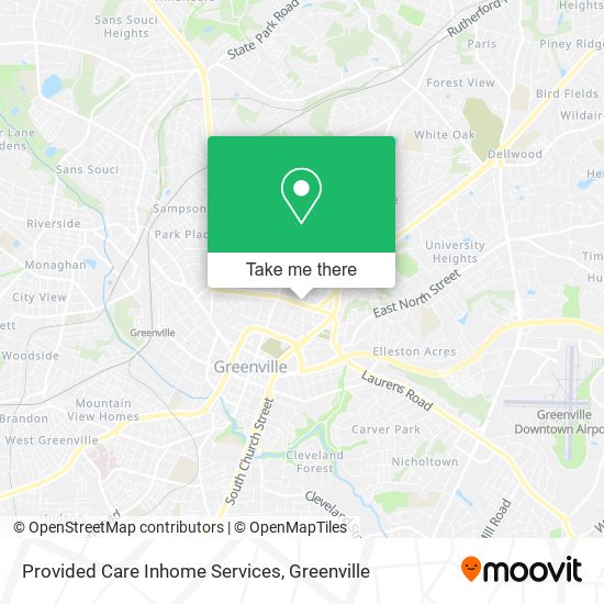 Mapa de Provided Care Inhome Services