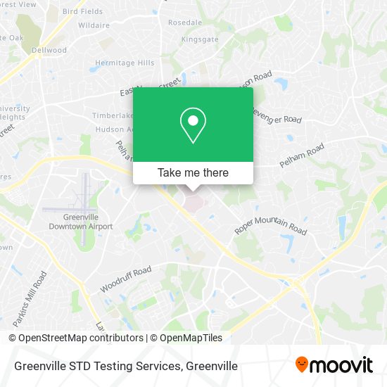 Greenville STD Testing Services map