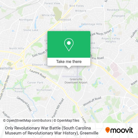 Mapa de Only Revolutionary War Battle (South Carolina Museum of Revolutionary War History)