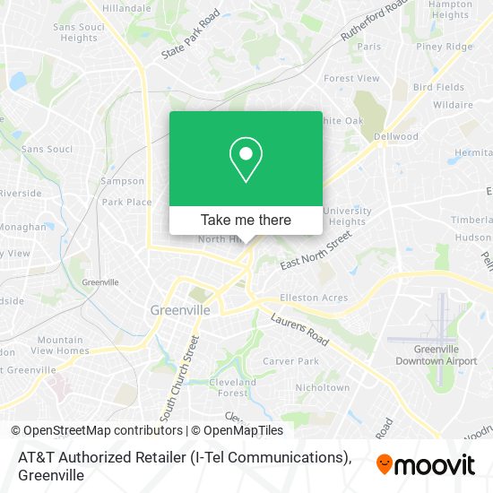 AT&T Authorized Retailer (I-Tel Communications) map