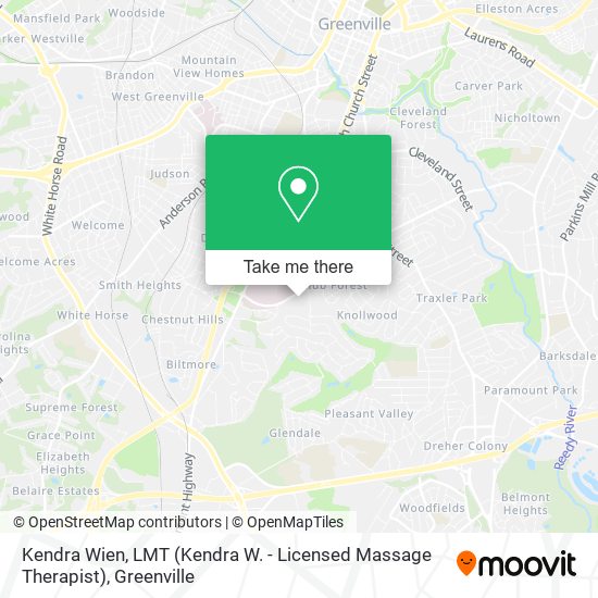 Kendra Wien, LMT (Kendra W. - Licensed Massage Therapist) map