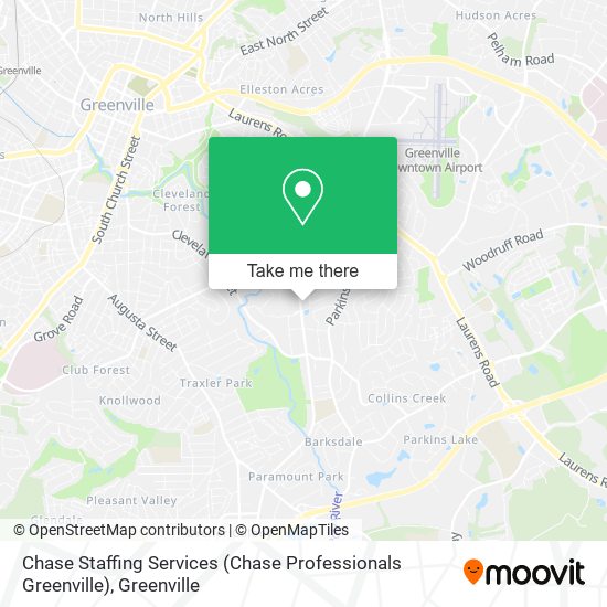 Mapa de Chase Staffing Services (Chase Professionals Greenville)