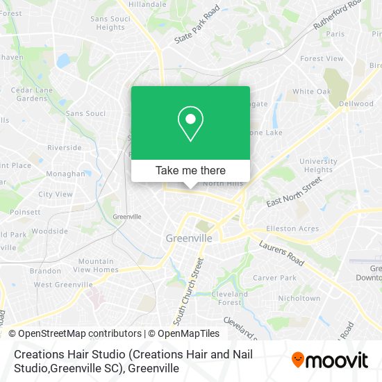 Creations Hair Studio (Creations Hair and Nail Studio,Greenville SC) map