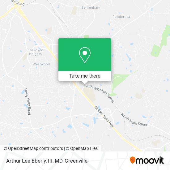 Arthur Lee Eberly, III, MD map