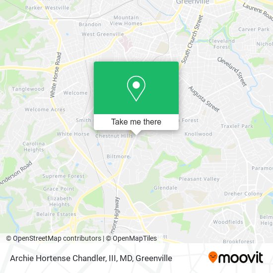 Archie Hortense Chandler, III, MD map