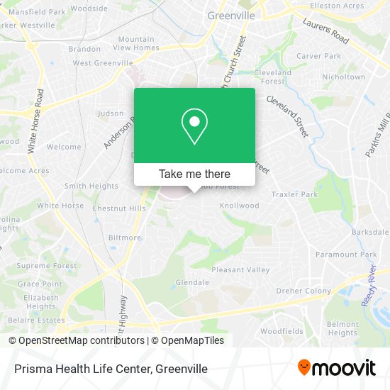 Prisma Health Life Center map