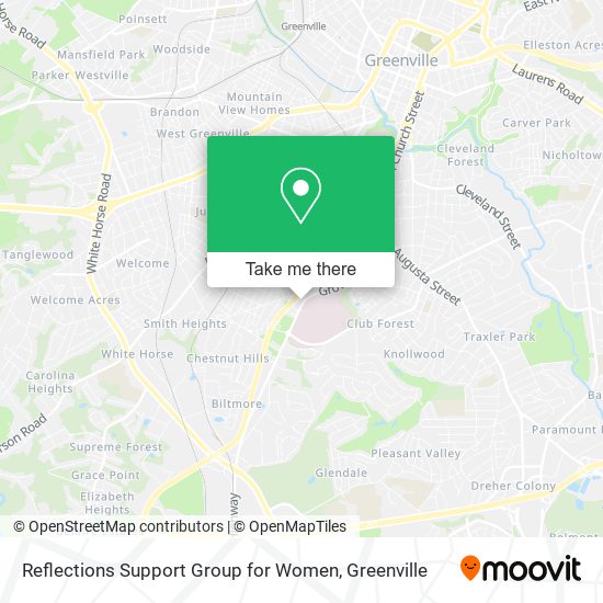 Reflections Support Group for Women map