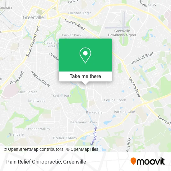 Pain Relief Chiropractic map