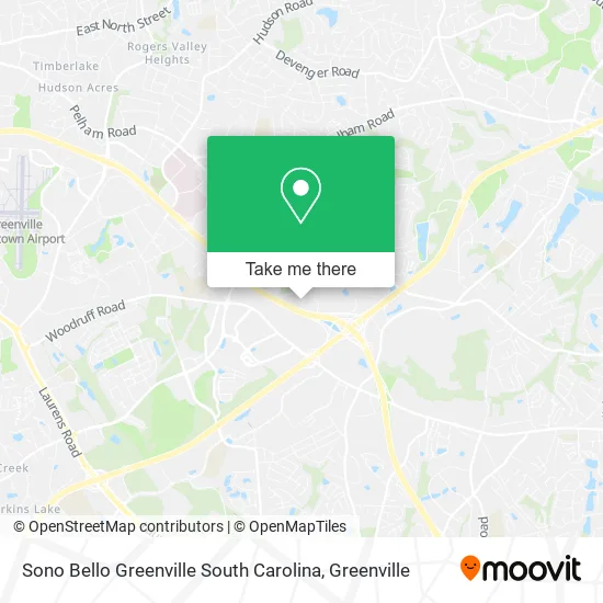 Sono Bello Greenville South Carolina map