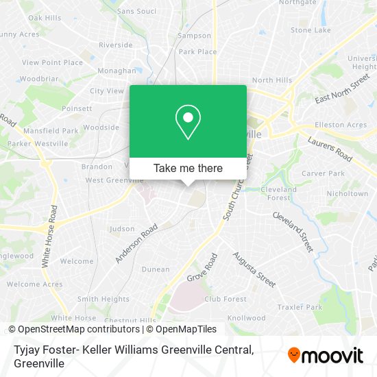 Mapa de Tyjay Foster- Keller Williams Greenville Central