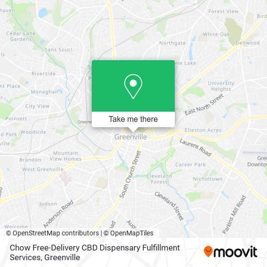 Chow Free-Delivery CBD Dispensary Fulfillment Services map