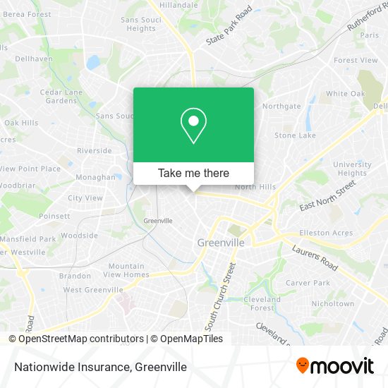 Mapa de Nationwide Insurance