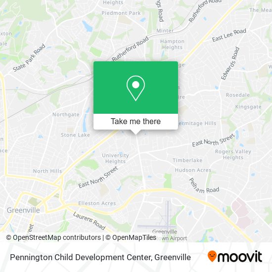 Pennington Child Development Center map