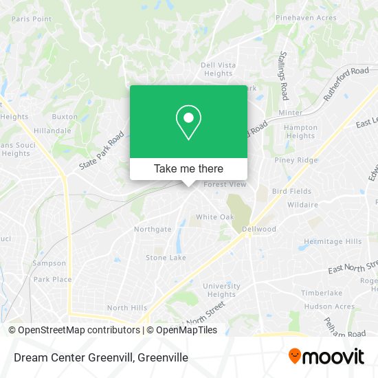 Dream Center Greenvill map