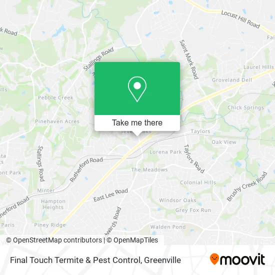 Mapa de Final Touch Termite & Pest Control