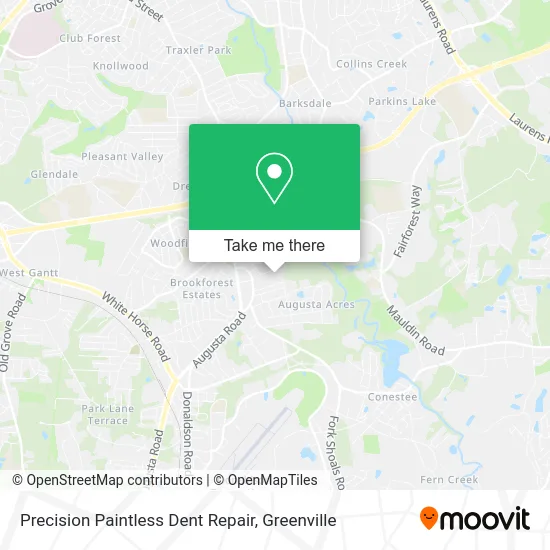 Precision Paintless Dent Repair map