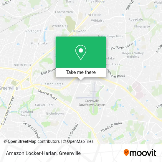 Amazon Locker-Harlan map