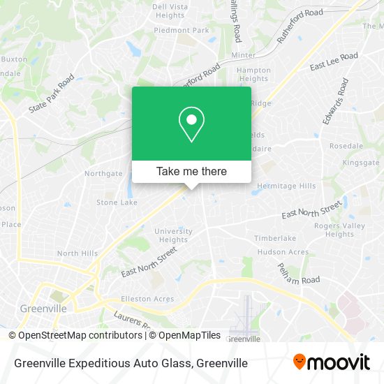 Greenville Expeditious Auto Glass map