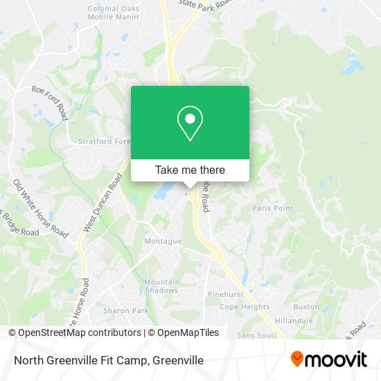 Mapa de North Greenville Fit Camp