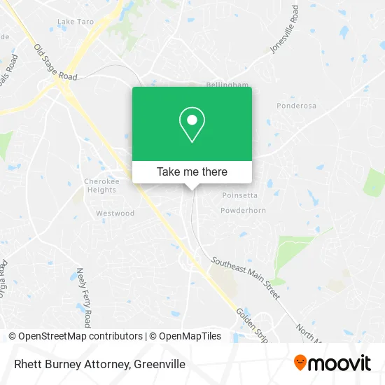 Rhett Burney Attorney map