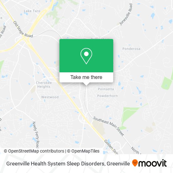 Greenville Health System Sleep Disorders map