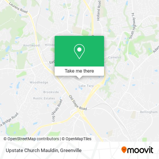 Upstate Church Mauldin map