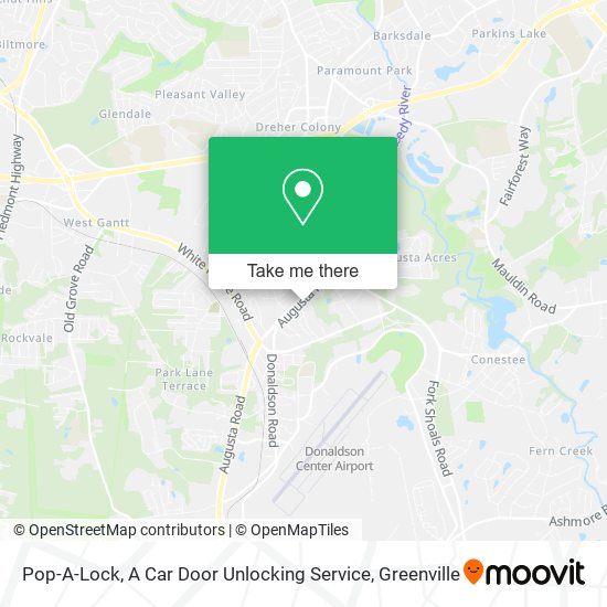 Pop-A-Lock, A Car Door Unlocking Service map