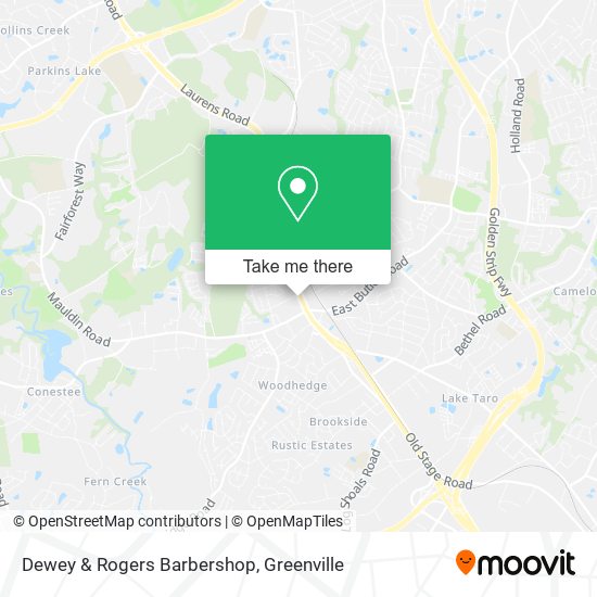 Dewey & Rogers Barbershop map