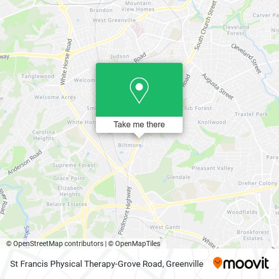 St Francis Physical Therapy-Grove Road map