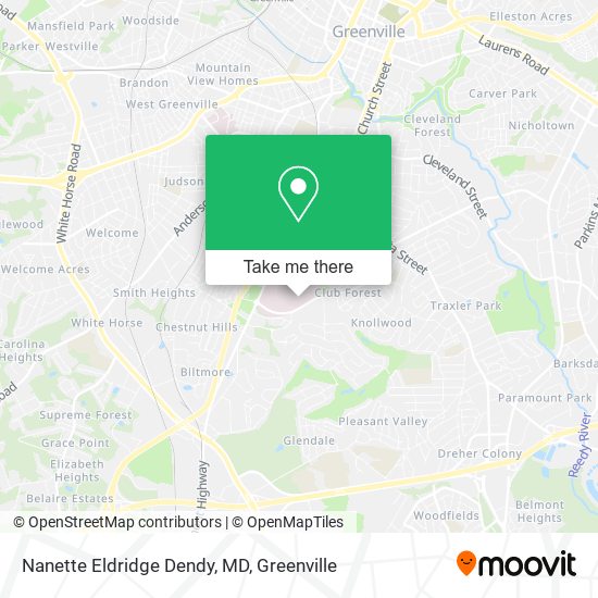 Nanette Eldridge Dendy, MD map