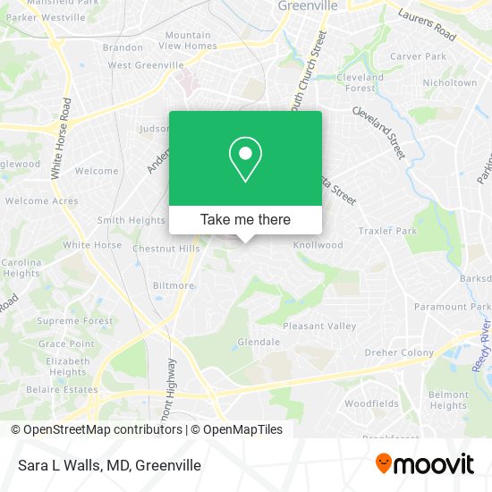 Sara L Walls, MD map