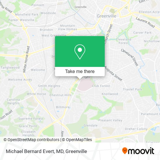 Michael Bernard Evert, MD map