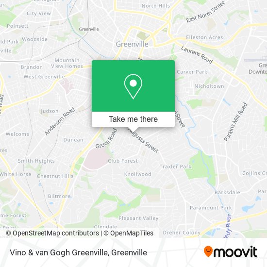 Mapa de Vino & van Gogh Greenville
