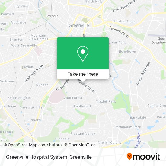 Mapa de Greenville Hospital System