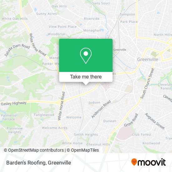 Barden's Roofing map