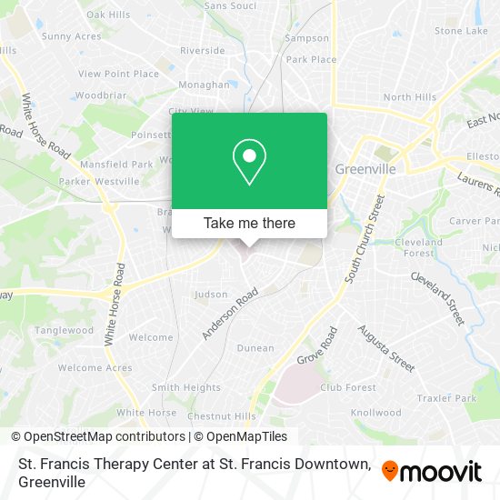 Mapa de St. Francis Therapy Center at St. Francis Downtown