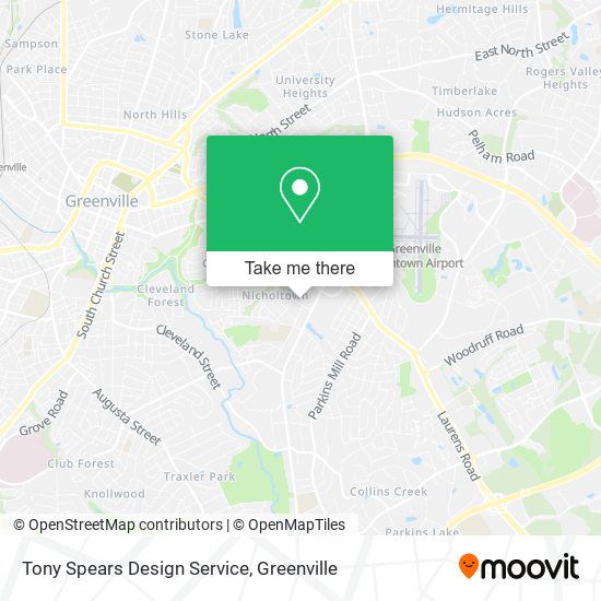 Tony Spears Design Service map