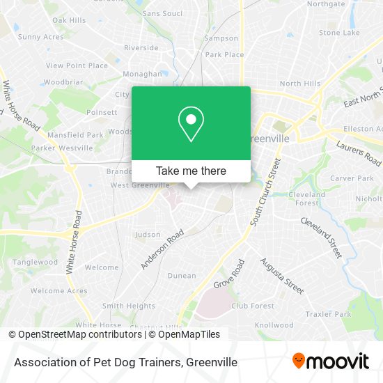 Association of Pet Dog Trainers map